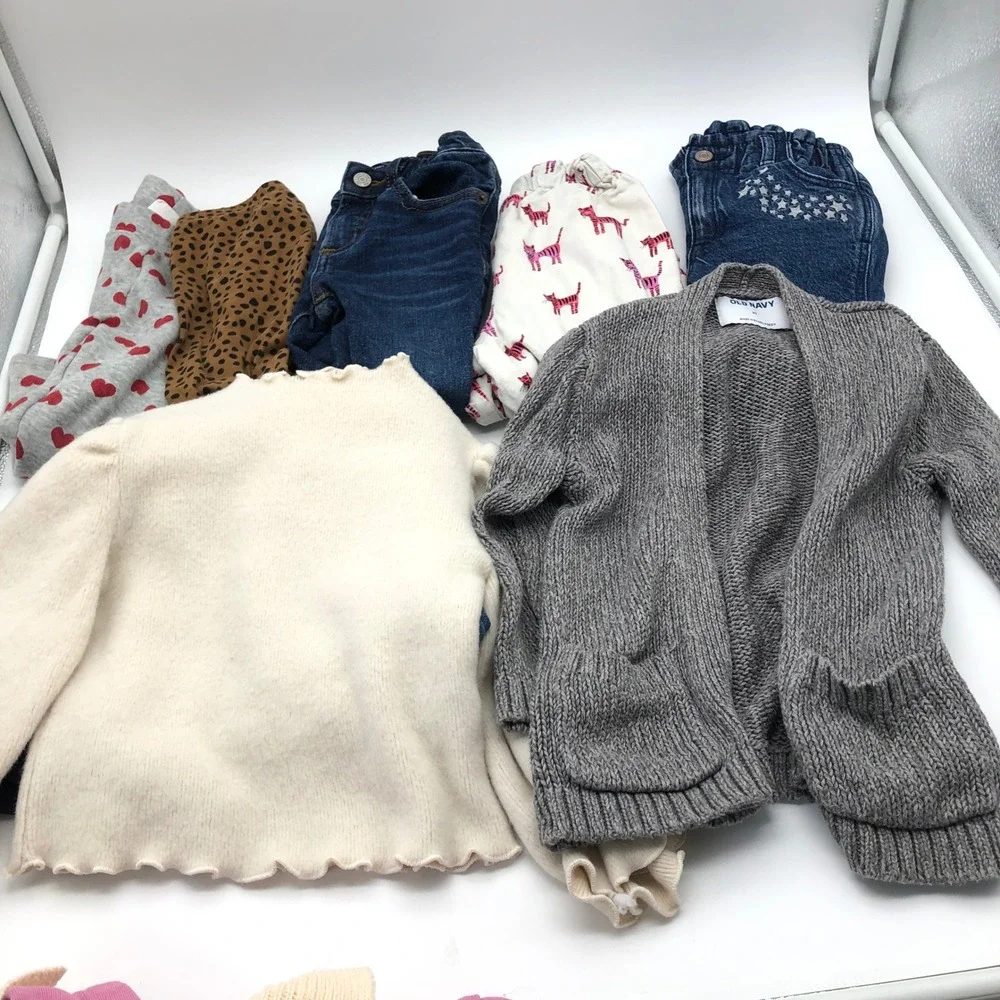 Girls 2T Pants Sweaters BUNDLE Fall Winter Jeans Sweatshirt Nike Gap Adidas